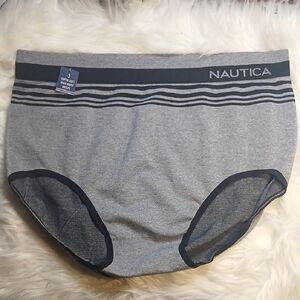 Nautica Women's Gray Briefs with Black Accents